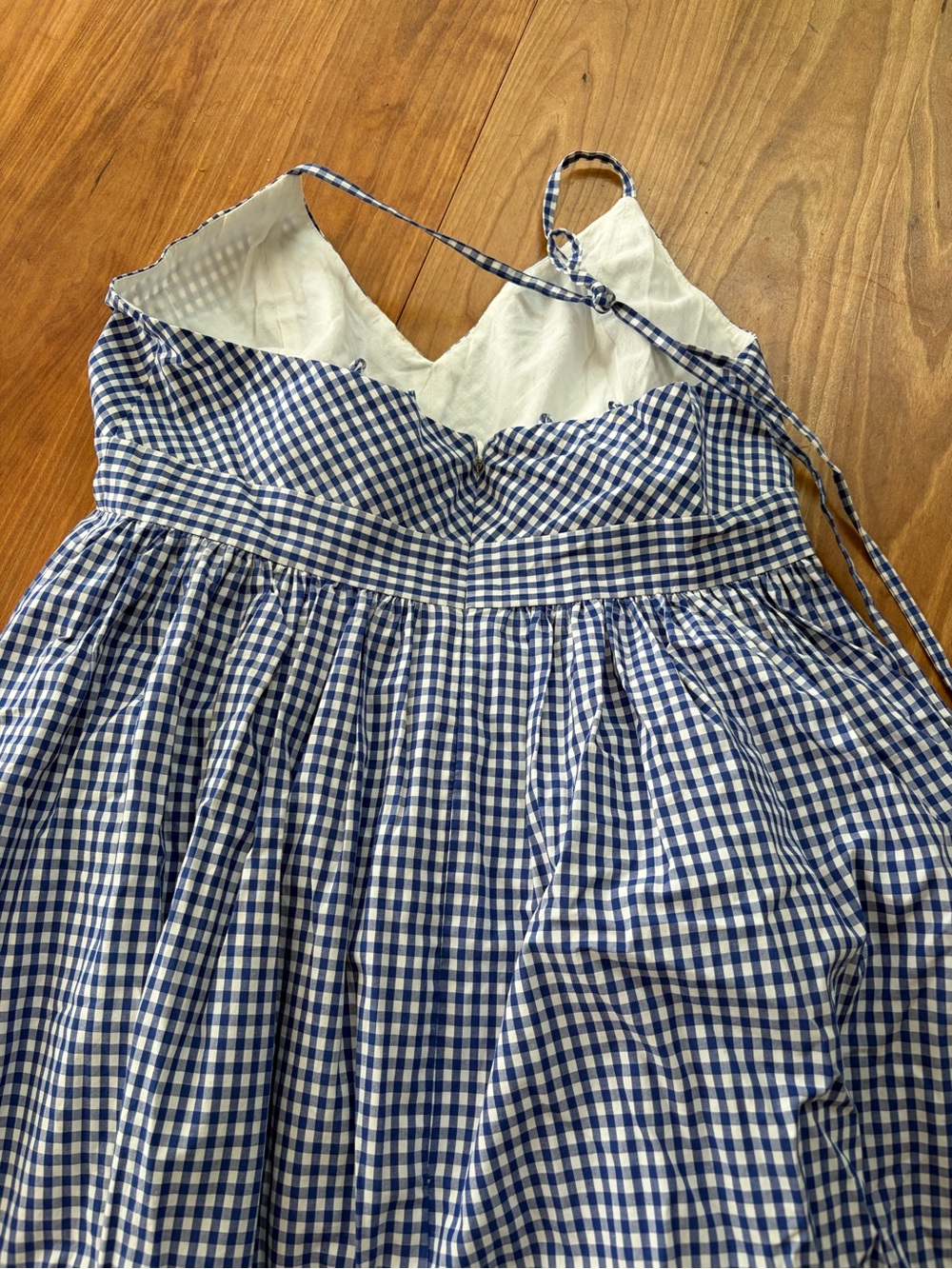J. Crew Blue & White Gingham Halter Sundress - Picture 5 of 5